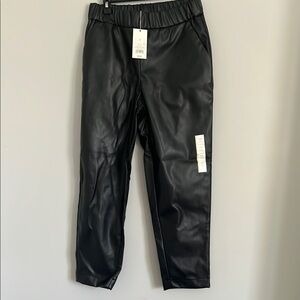Black Faux Leather Pants